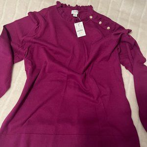 NWT J Crew Factory Ruffle Sweater